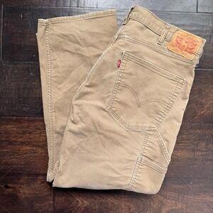 LEVIS WORKWEAR FIT Pants Mens 36x30 Heavy Canvas Tan Carpenter Utility Grunge